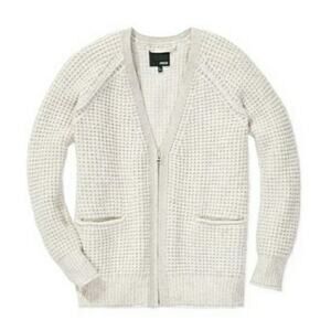 Aritzia Wilfred Free Waffle Knit Cardigan Sweater Zip Wool Alpaca Women Medium